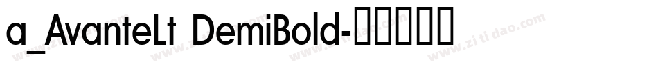 a_AvanteLt DemiBold字体转换